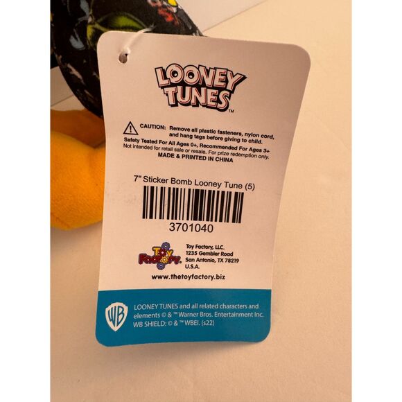 Looney Tunes Sticker Bomb Stuffed Animal Plush set of 3 Bugs Bunny Daffy Taz NEW - Picture 6 of 9